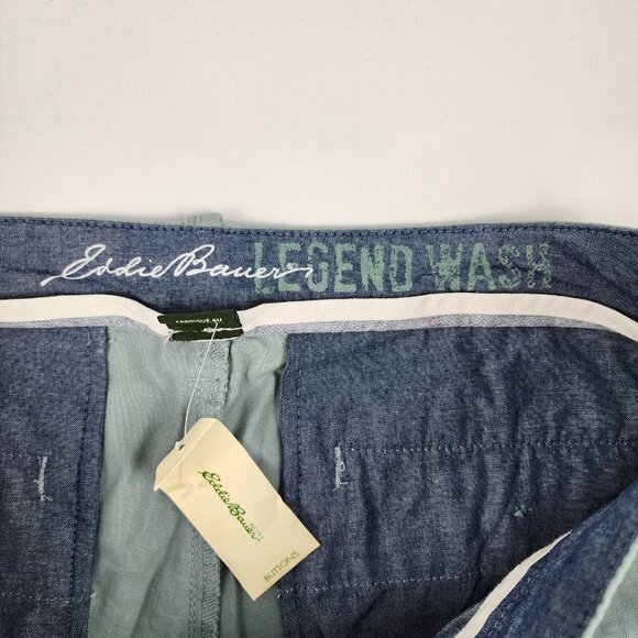 Eddie Bauer Pants Womens P14 Blue Chino Legend Wash NWT (36x30) - Picture 9 of 10